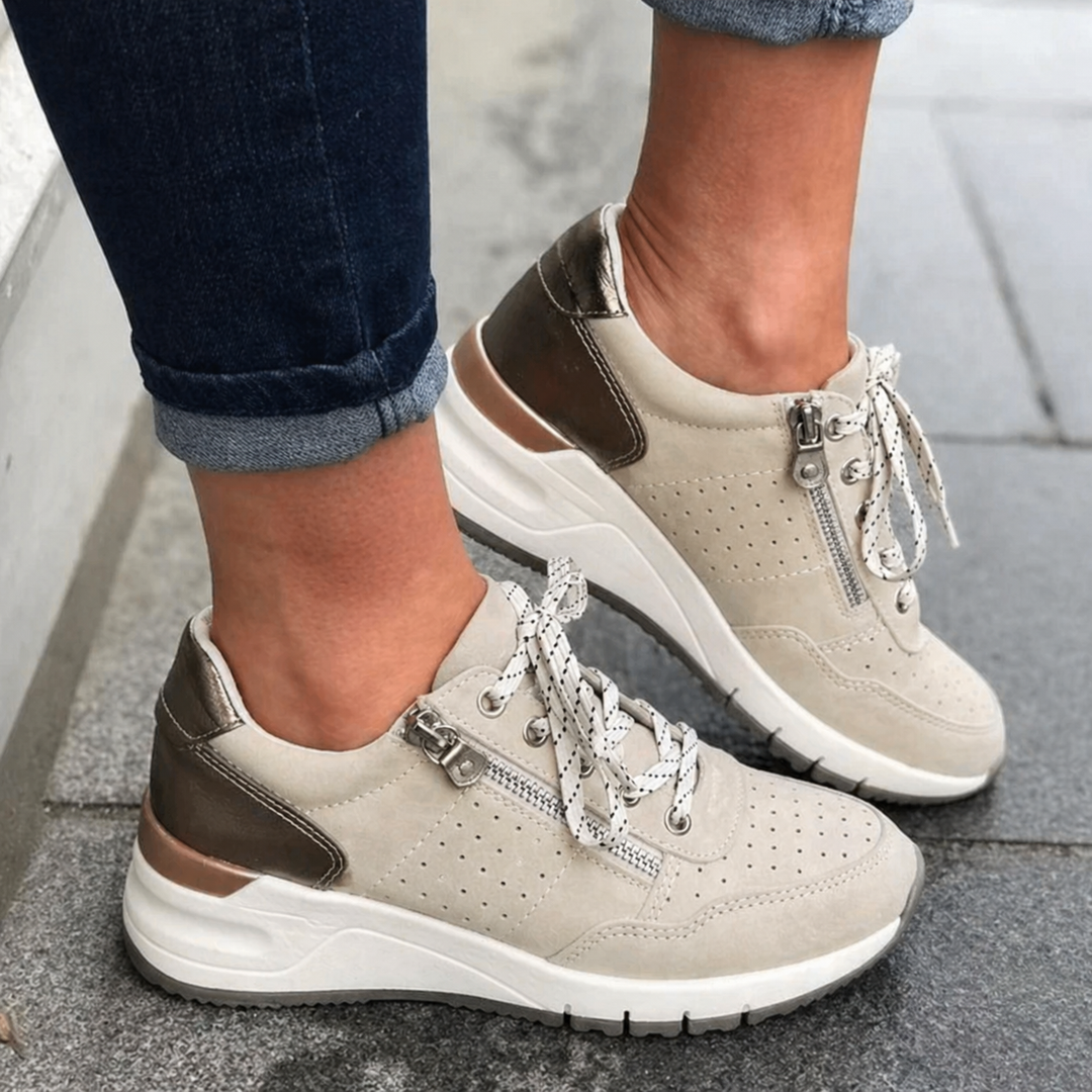 Orthopedic women's shoes designed for foot pain relief, offering superior comfort & arch support for active women.
