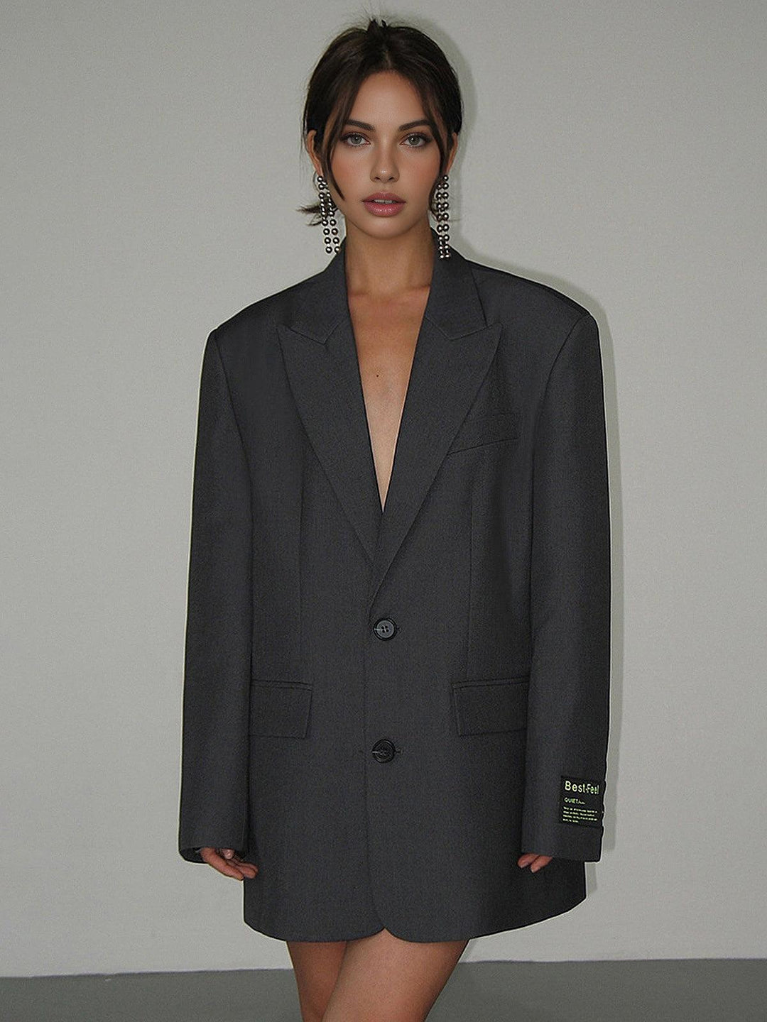 Chic and elegant women's oversized blazer coat, a versatile fashion piece that elevates any business casual or smart outfit.