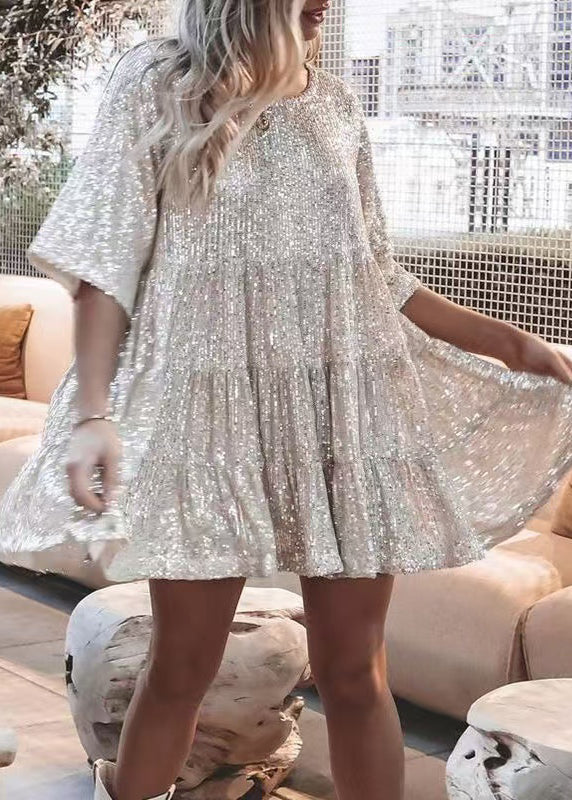 Women's Oversized Sequin Mini Dress for Parties & Evenings
