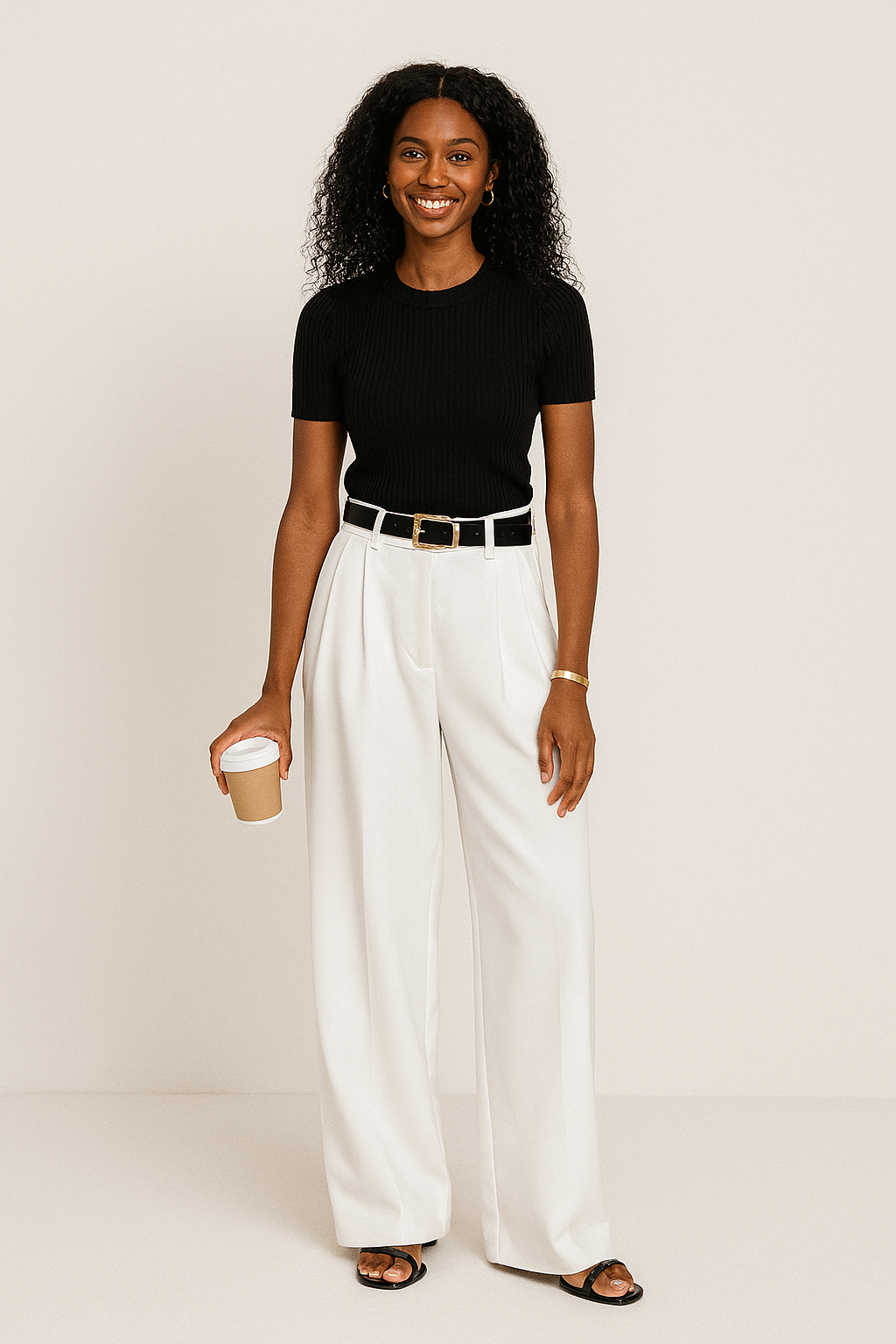 Women's red tailored wide-leg trousers, high-waist, elegant fashion