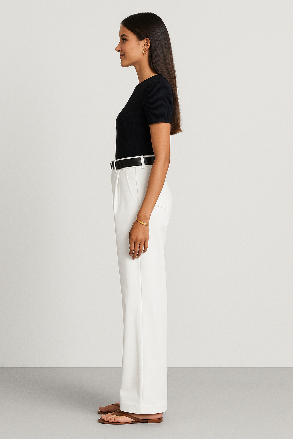 Elegant pleated wide-leg trousers in red for women's fashion