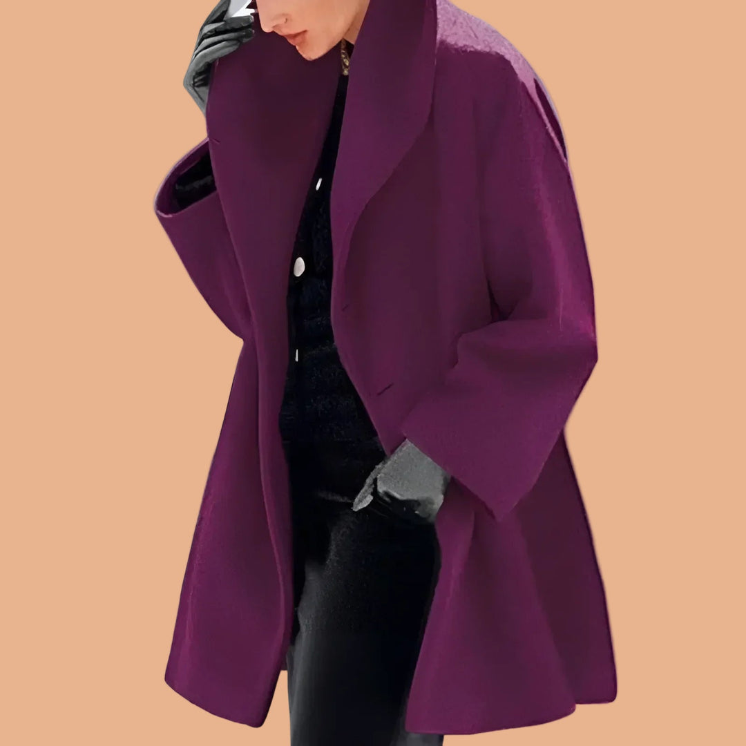 Comfortable women's relaxed fit open-front winter jacket. Perfect long-sleeve modern outerwear for daily wear.