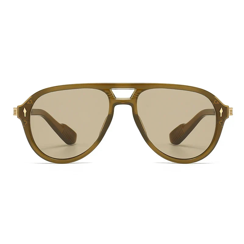 Stylish women's aviator sunglasses, featuring a retro design & tinted lenses for a chic vintage look.
