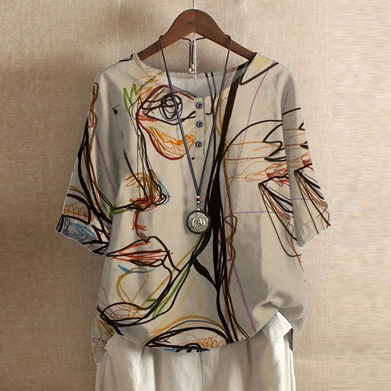 Women's retro blouse. Elegant vintage long sleeve top with a flattering fit for sophisticated and comfortable wear.