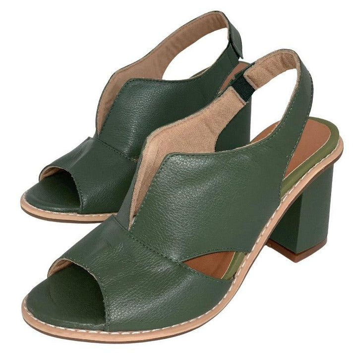 Selina women's leather heeled sandals, designed for style, comfort, and all-day wear.