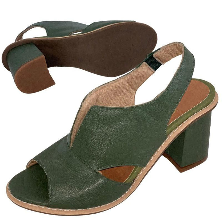 Stylish women's Selina heeled buckle sandals, comfort footbed for elegant everyday wear.