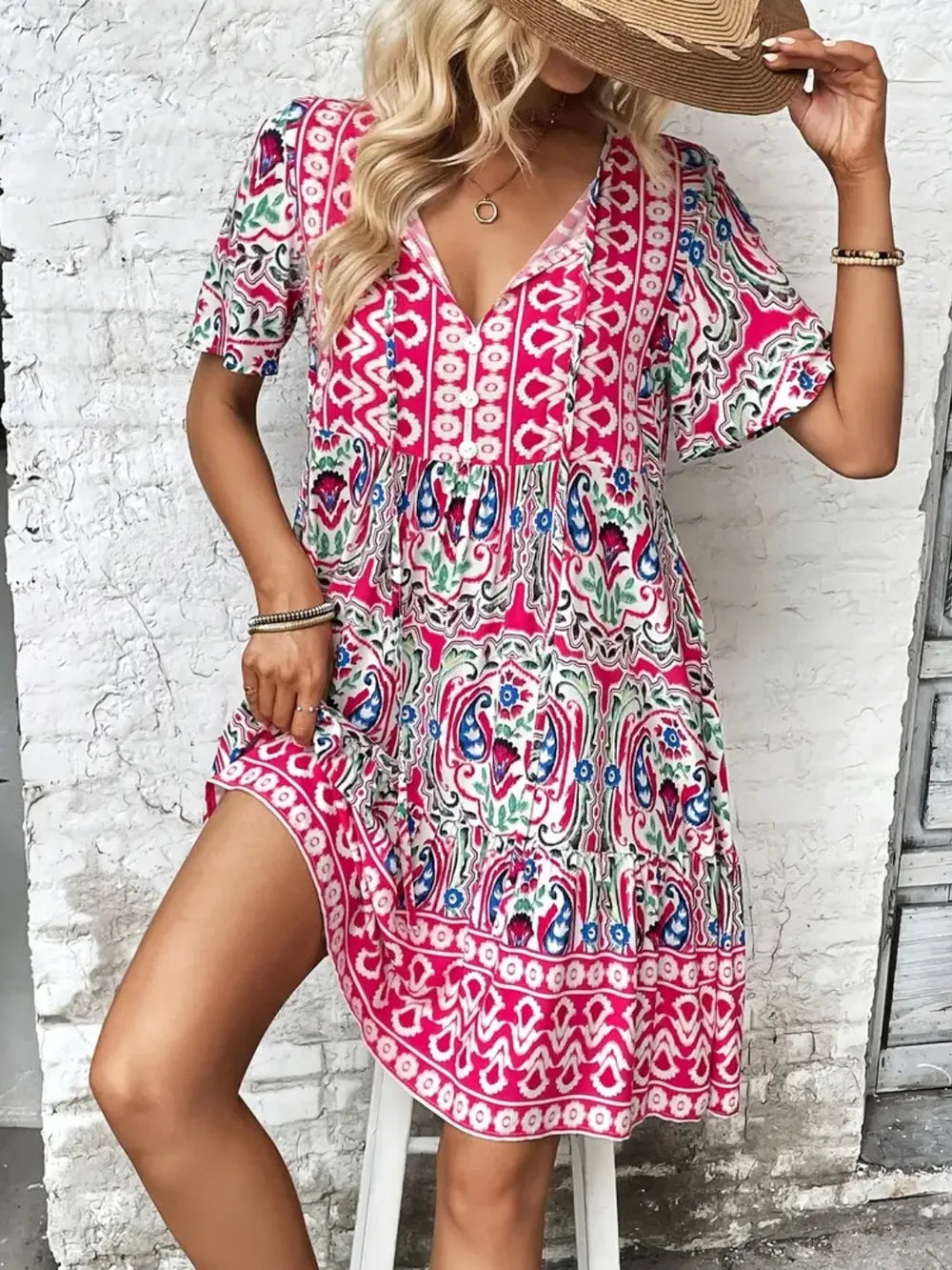 Comfortable casual summer mini dress for women