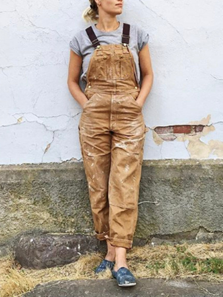 Casual workwear inspired jumpsuit for women, perfect for everyday wear.