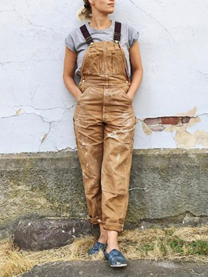 Casual workwear inspired jumpsuit for women, perfect for everyday wear.