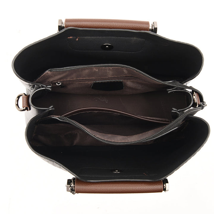 Interior view of the spacious Sophia classic handbag, perfect for everyday essentials.