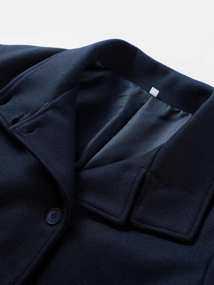 Chic women's pea coat in a timeless design with a functional stand collar.