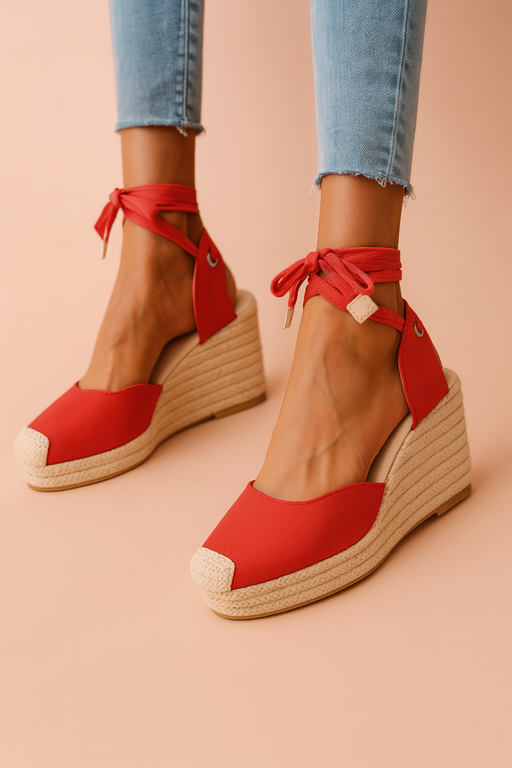 Comfortable open-toe platform wedge sandals for women, ideal casual summer shoes.