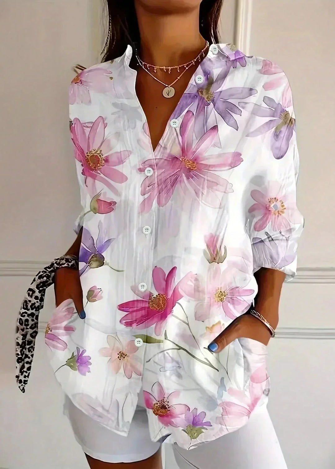 Elegant printed top for women, perfect for casual and all-day comfort.