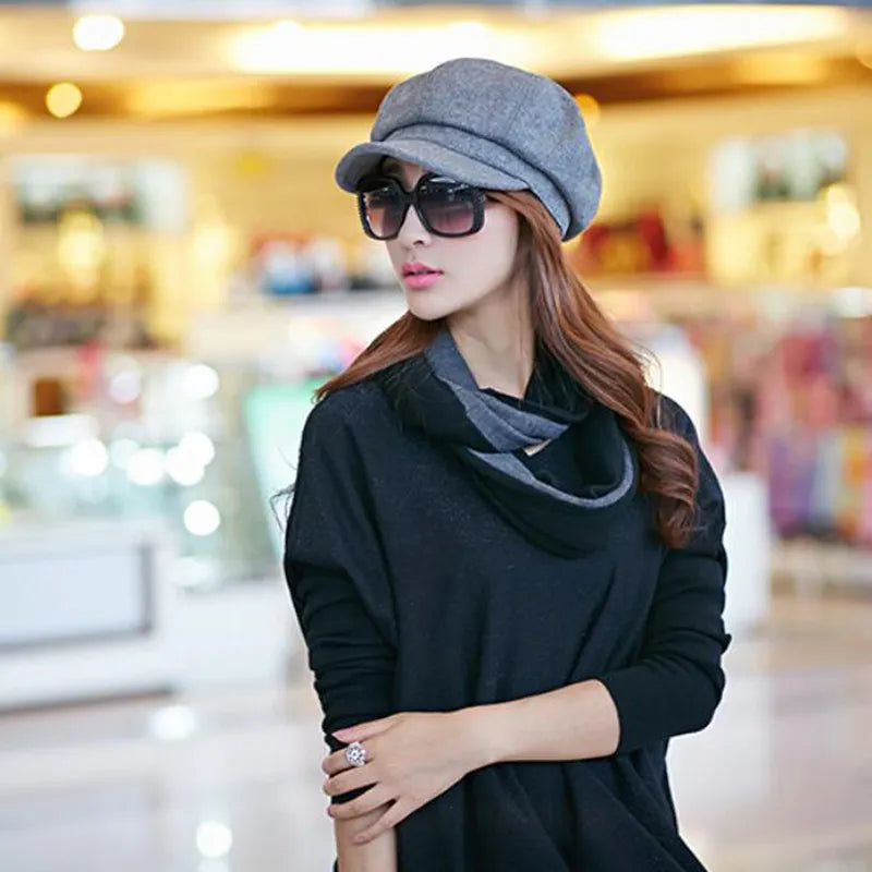 Retro Verna women's vintage cotton balloon hat, warm fashion accessory, perfect for winter style.