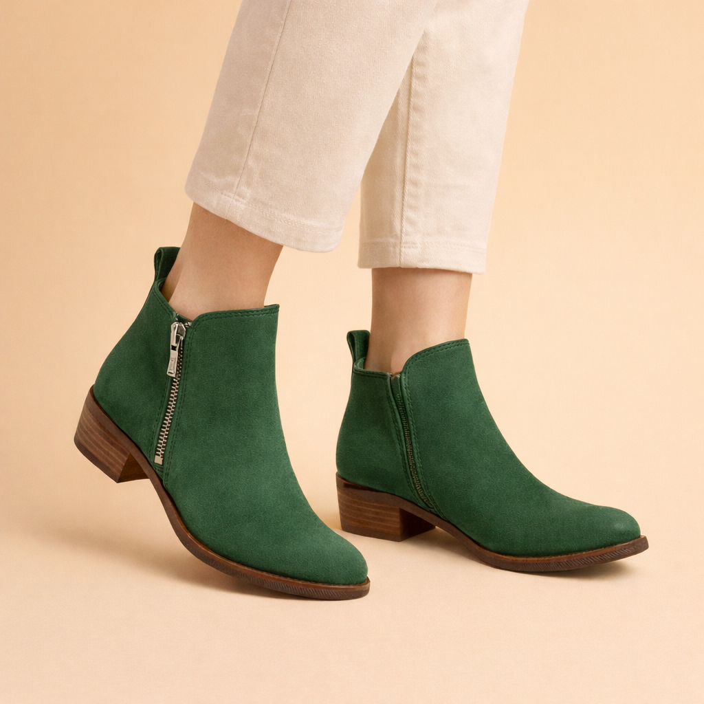 Leopard print women's ankle boots, offering vintage style and comfort.