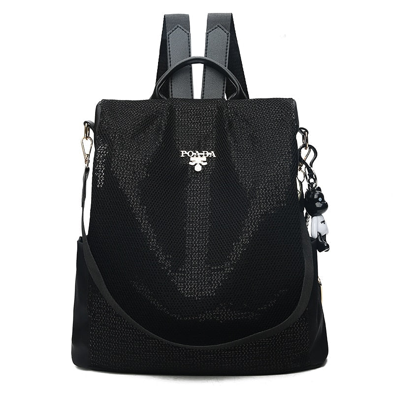 Secure women's anti-theft backpack with hidden pockets & water-resistant design, ideal for safe travel.