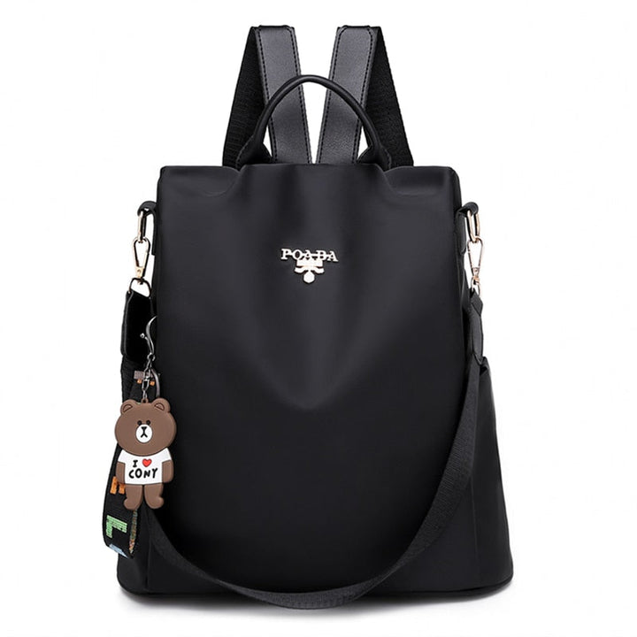 Durable oxford fabric women's anti-theft backpack, water-resistant, secure for daily commutes & travel.