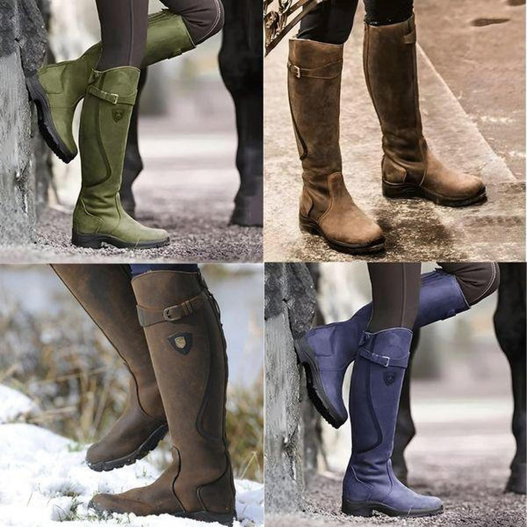 Comfortable and stylish women's tall boots, featuring waterproof leather for all-weather protection.