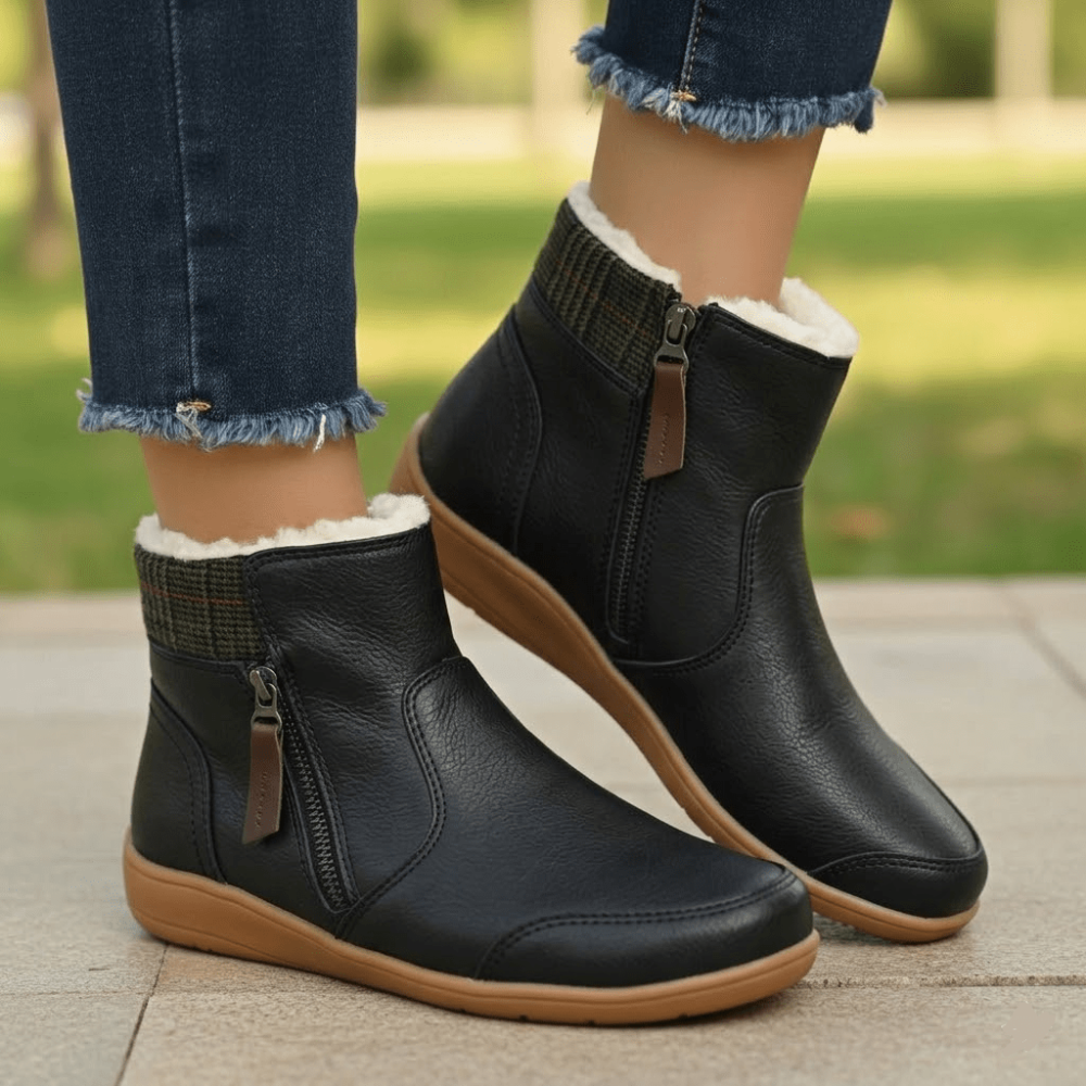 Women's waterproof orthopedic comfort shoes with non-slip sole, perfect for autumn-winter walking & everyday style.