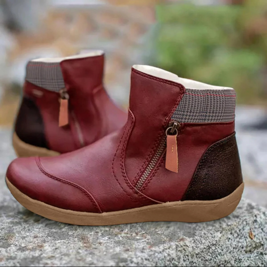 Durable women's outdoor boots designed to keep feet dry and warm in winter.