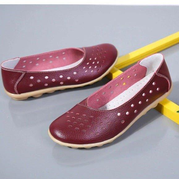 Soft slip-on bunion flats for women. Wide fit design offers comfort & foot pain relief for everyday.