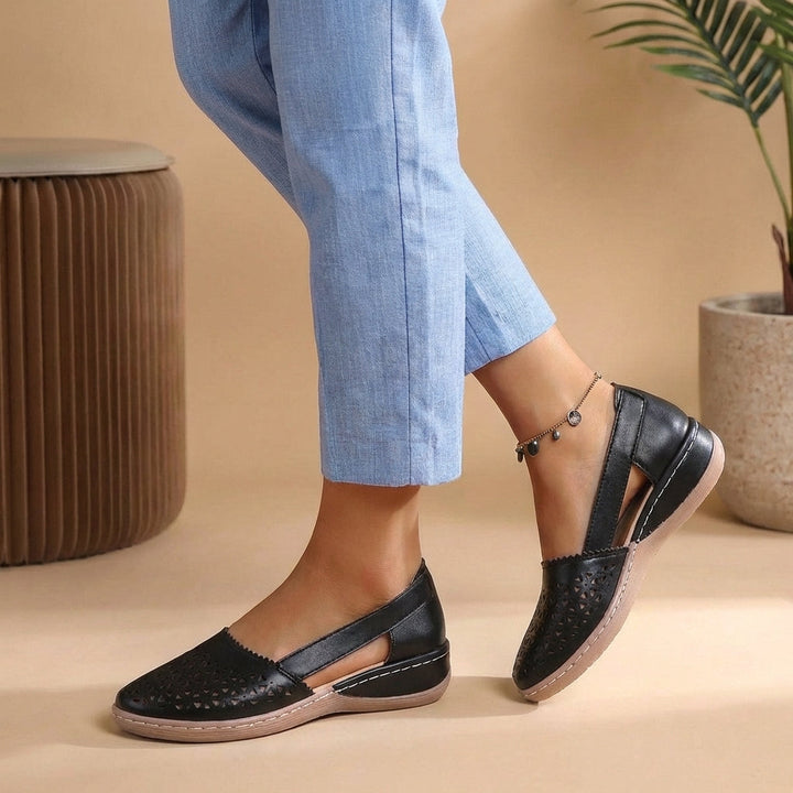 Stylish women's breezy loafers with side cut-outs for comfortable, breathable all-day spring & summer wear.