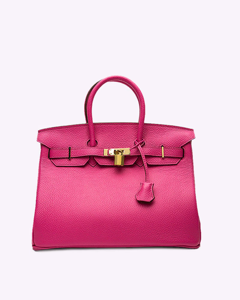 Fashionable women's leather tote. Elegant luxury accessory, perfect as a work or travel shoulder bag.