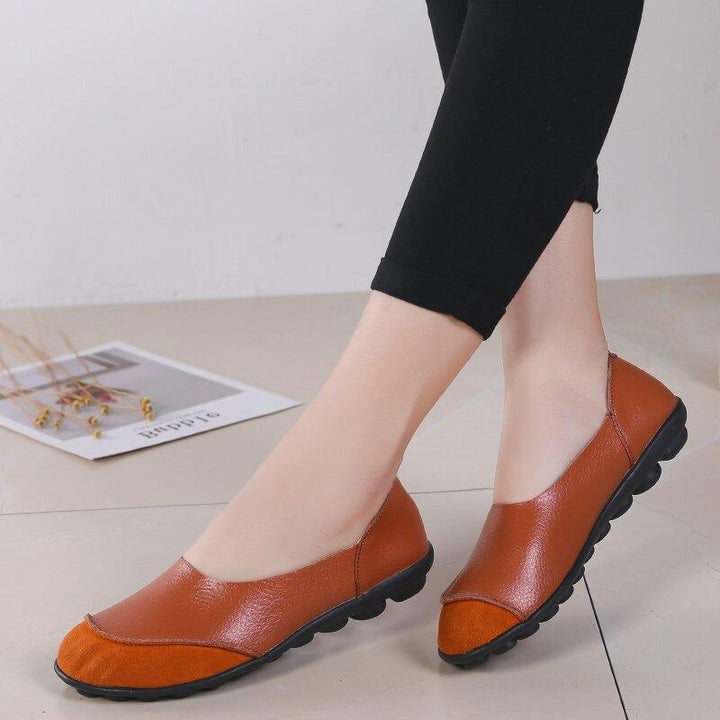 Practical wide fit moccasins, women's bunion flats for daily comfort & easy wear.