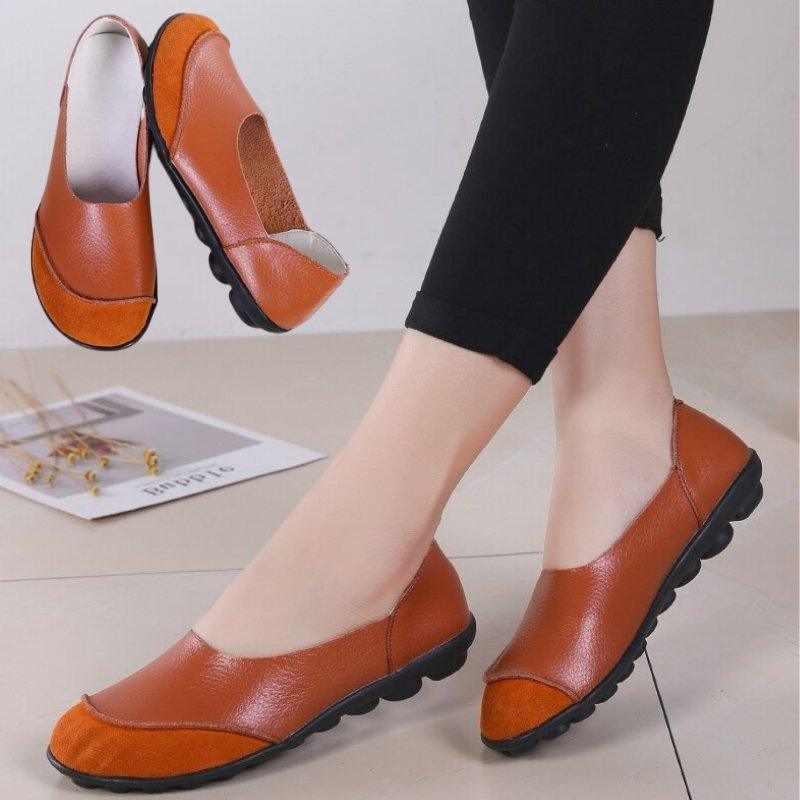 Contemporary women's wide fit moccasins, bunion shoes for comfort and modern style.