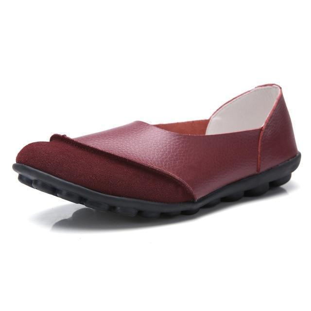 Cushioned wide fit moccasins, women's slip-on flats for bunion pain relief & style.