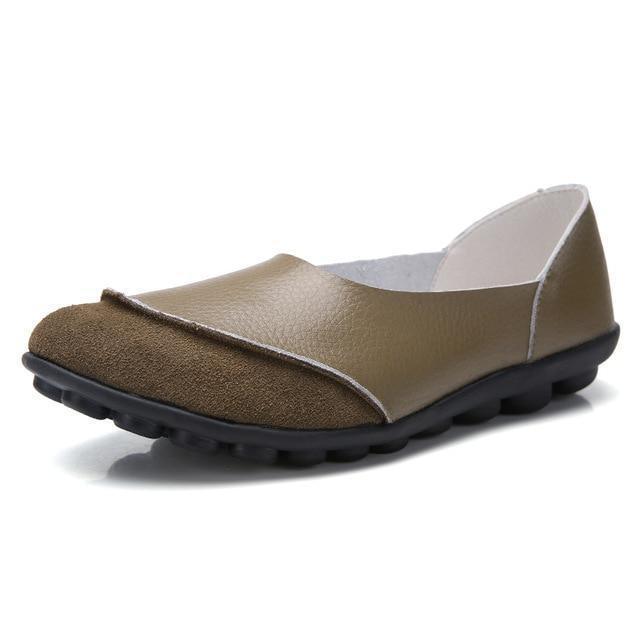Lightweight wide fit moccasins, women's slip-on flats for bunion comfort & style.