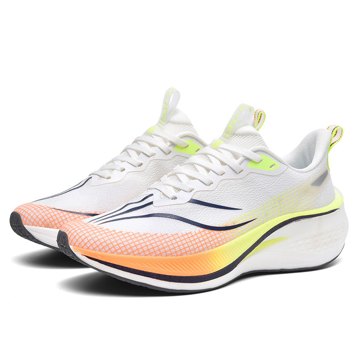 Dynamic women's running shoes, lace-up athletic trainers for street style & fitness.