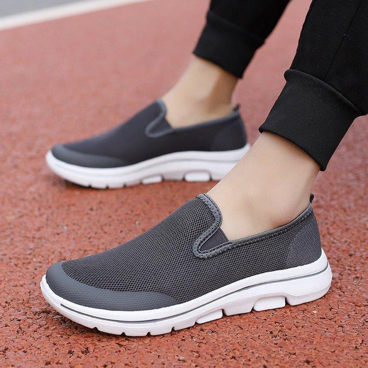 Flexible women's wide toe slip-on sneakers, perfect for active or casual comfort.