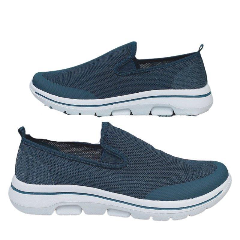 Women's wide toe slip-on sneakers offering bunion support & orthotic-friendly design.
