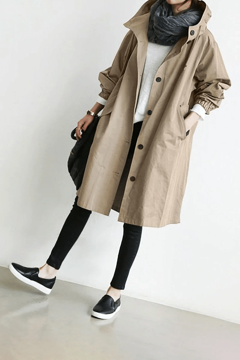 All-weather women's Aurora windbreaker. Stylish, waterproof, and lightweight outerwear for versatile casual wear.