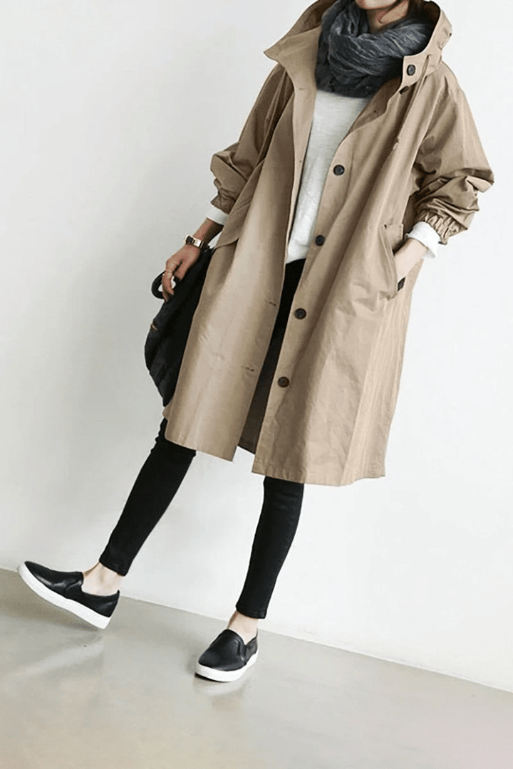 All-weather women's Aurora windbreaker. Stylish, waterproof, and lightweight outerwear for versatile casual wear.
