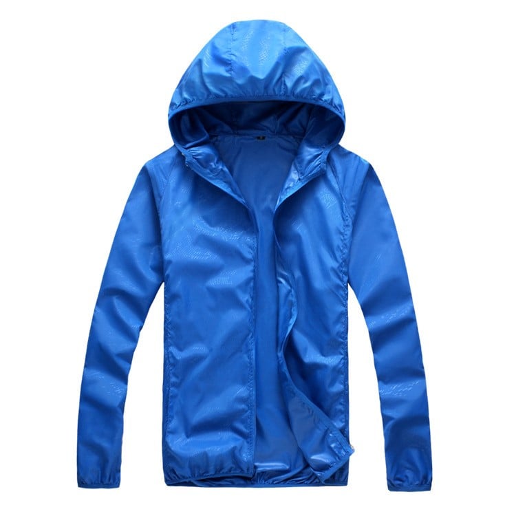 Versatile women's lightweight hooded windbreaker jacket, packable for travel, hiking, and casual use.