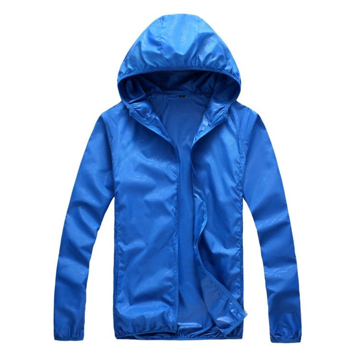 Versatile women's lightweight hooded windbreaker jacket, packable for travel, hiking, and casual use.