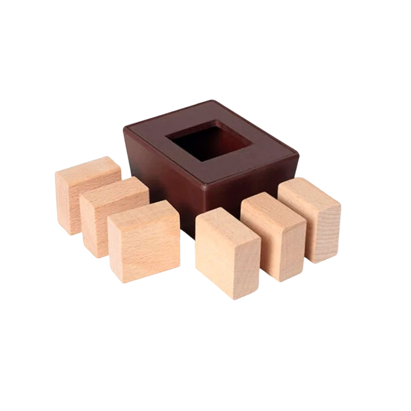 Wooden 3D logic puzzle for brain training, enhancing cognitive skills for adults & kids. Great educational toy.