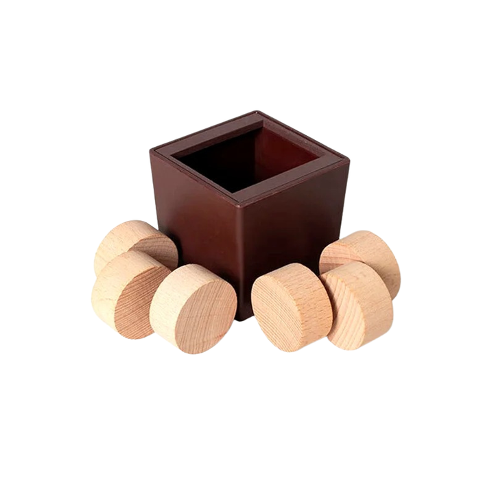Intricate wooden 3D puzzle, a challenging logic game for spatial reasoning and stress relief. Perfect for family fun.