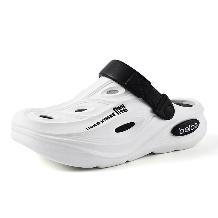 Durable men's garden clogs, slip-on & breathable, designed for outdoor comfort and easy wear.