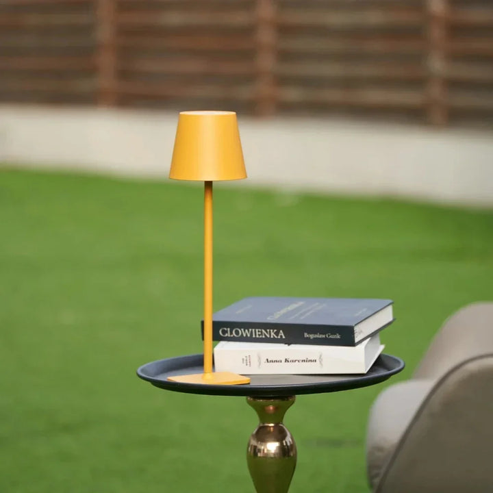Modern Nvroome rechargeable table lamp, versatile for home or outdoor gatherings.