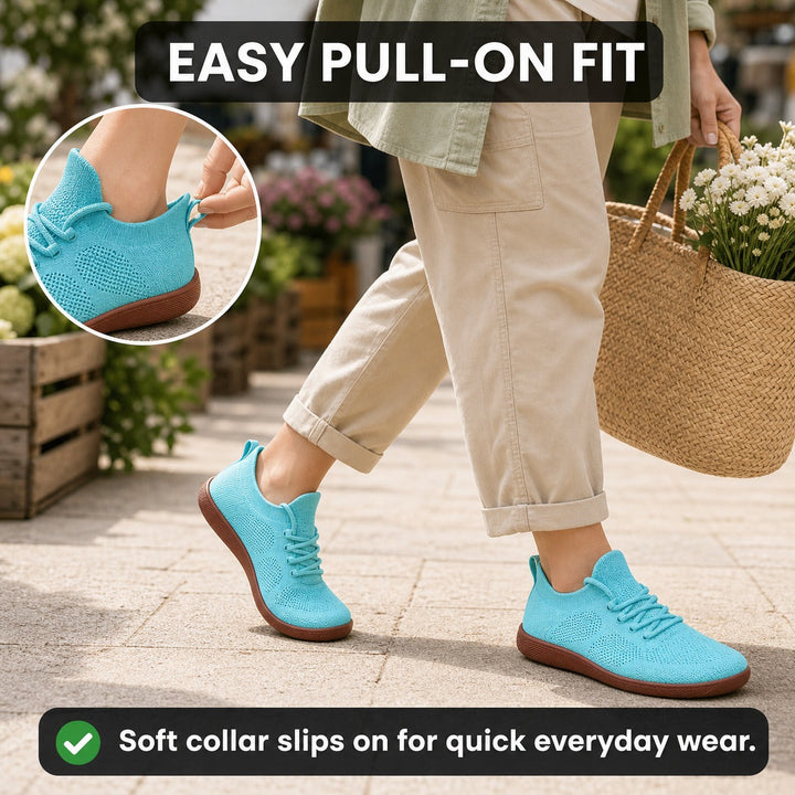 Flexible sole women's barefoot shoes, offering natural comfort and zero drop design.