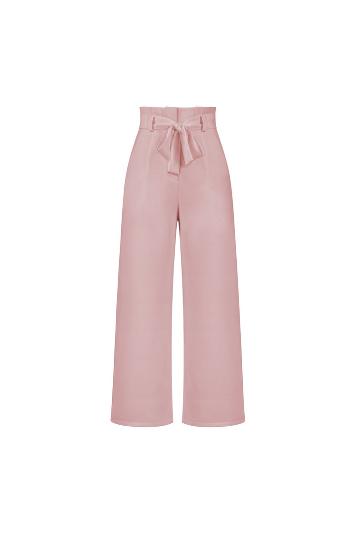 Casual chic wide leg belted linen pants for women, high waist, comfortable, versatile.