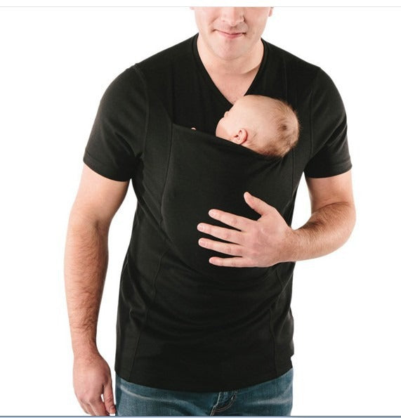 Effortless unisex babywearing T-shirt, designed for ergonomic comfort and hands-free carrying of your newborn.